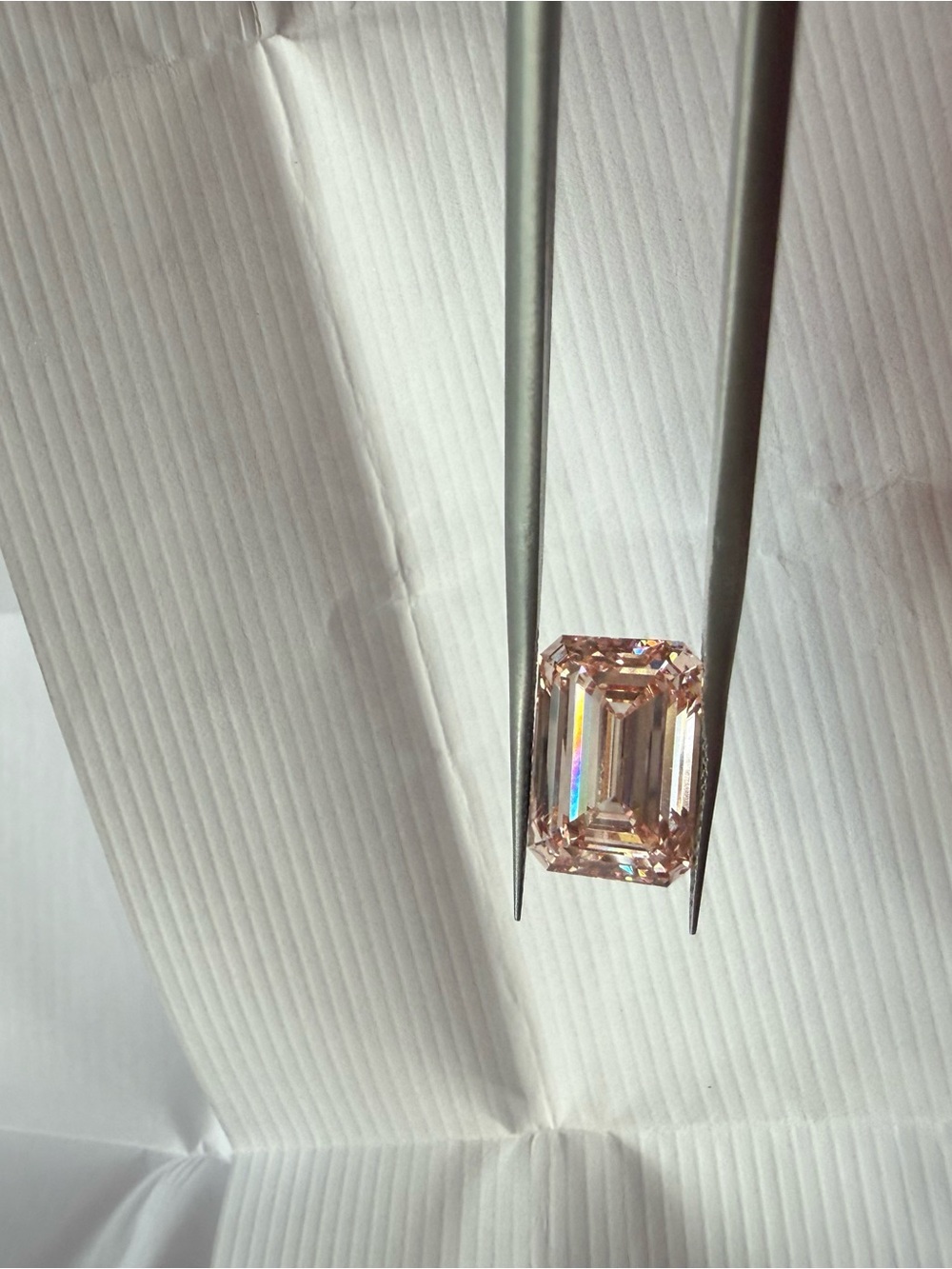 Pink Emerald-Cut Lab Diamond - Picture 3 of 5
